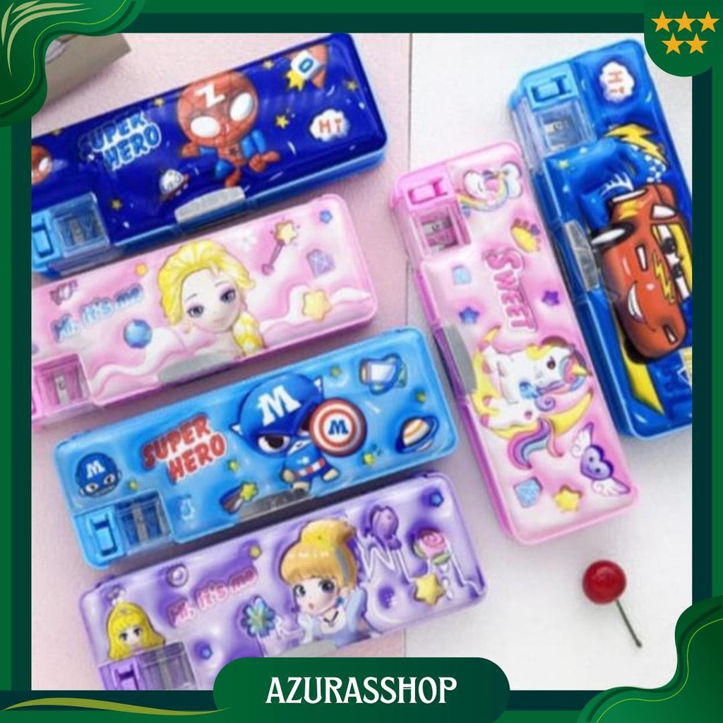 

Kotak Pensil Magnet Ada Serutan / Pencil Case Model Rautan / Tempat Pensil Anak Gambar Gratis Ongkir
