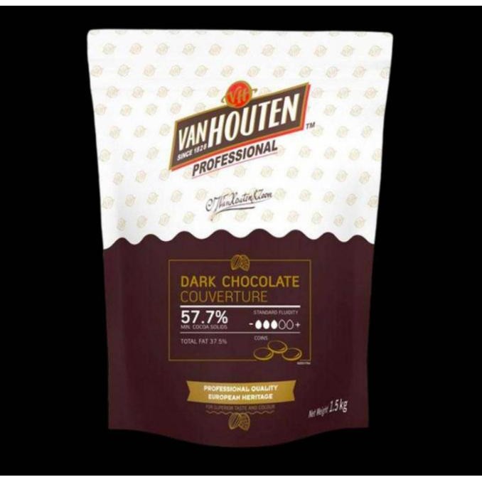 

Sale Coklat Couverture Van Houten Dark 1.5 Kg