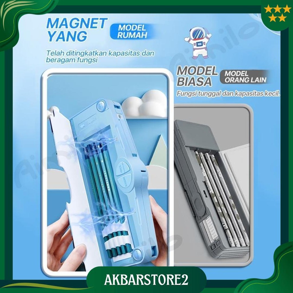 

[Ready] Aimilo Tempat Pensil Multifungsi Kotak Pensil Anak Lengkap Peruncing Gunting Isolasi Penghapus Penggaris Alat Tulis Sekolah Promo 4.4