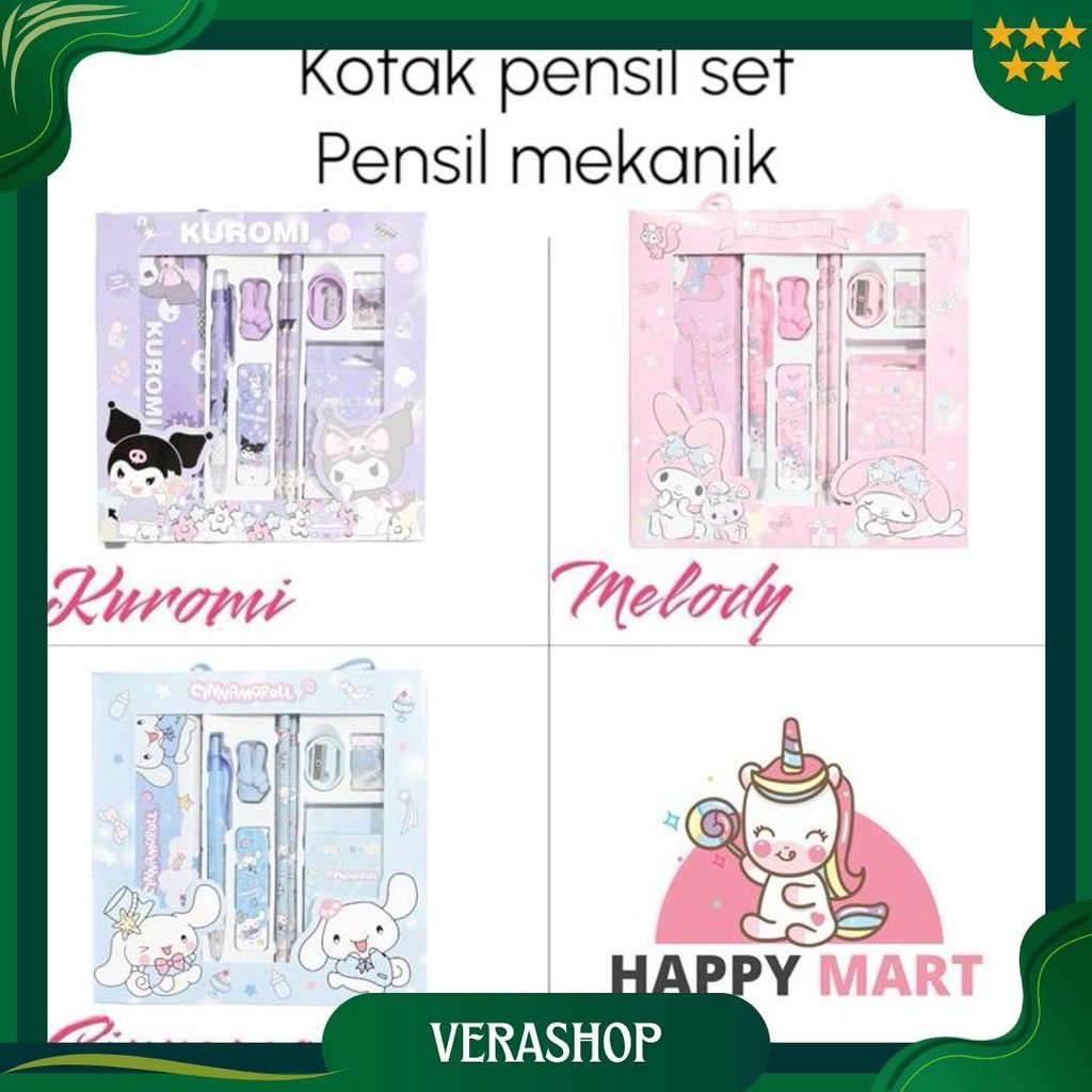 

Kotak Pensil Set Pensil Mekanik + Crayon Kuromi / Melody / Moroll Gratis Ongkir