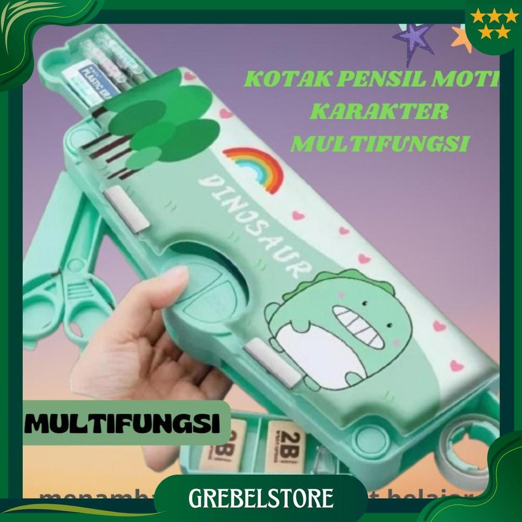 

Kotak Pensil Multifungsi Lengkap Peruncing Gunting Isolasi Penghapus, Penggaris, Tempat Pensil Ori
