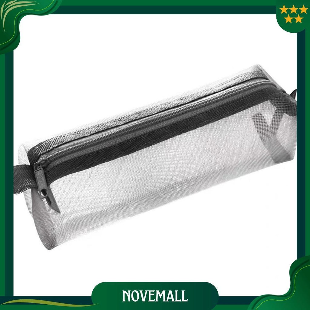 

Kotak Pensil Tabung Polos Kecil Mesh Jaring Transparan / Kotak Pensil Laki Laki Cowok Polos Simple / Tempat Pensil Hitam Abu Putih / Make Up Pouch Simple Transparant Promo