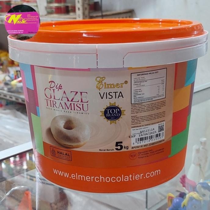

Sale Elmer Dip Glaze Tiramisu 5 Kg Khusus Grab Gojek