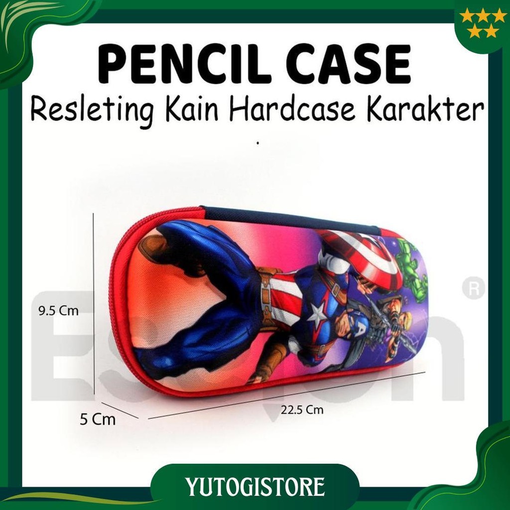 

[Es.Jkt] Kotak Pensil Hard Case Timbul Karakter / Tempat Pensil Resleting Promo 4.4