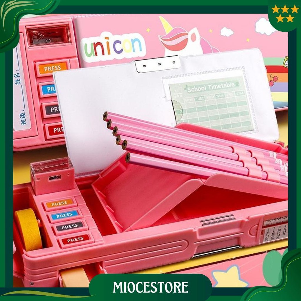 

Tempat Pensil Multifungsi/Kapasitas Besar, Taman Kanak-Kanak/Motif Unicorn / Dinosaurus / Astronot Untuk Anak Ori