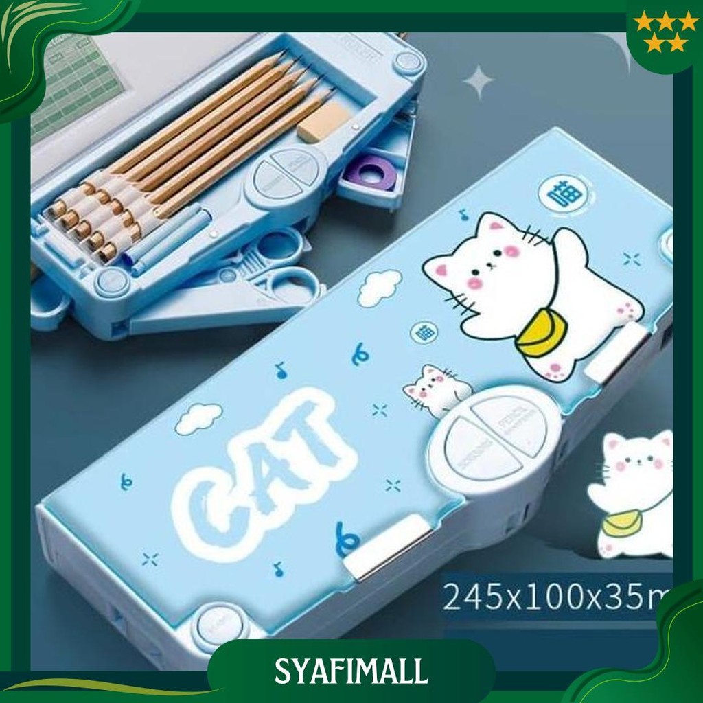 

Kotak Pensil Mekanik Serbaguna Anak Sekolah Mekanik Multifungsi Fullset Penggaris Gunting Original Best Seller