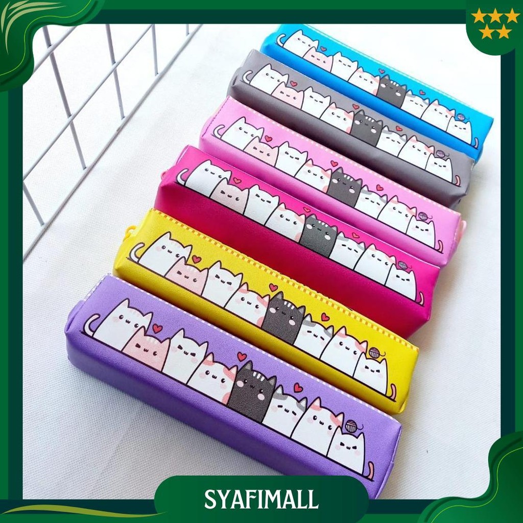 

Kotak Pensil Zipper Kartun Tempat Pensil Karakter Cat Friends Forever Promo