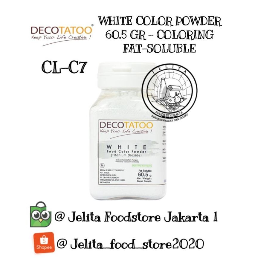 

Promo Decotatoo White Color Powder 60.5 Gr-Coloring Fat-Soluble Cl-C7