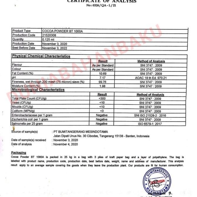 Promo Bt Cocoa Java Black Chocolate Bt 910 25 Kg