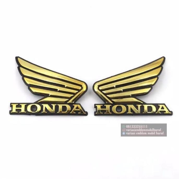 [Good] Emblem logo honda sayap motor gold emas untuk vario cb cbr scoopy beat
