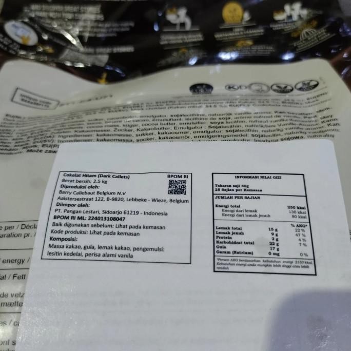 

Promo Callebaut 811 Dark Chocolate 54.5 % - 250 Gr