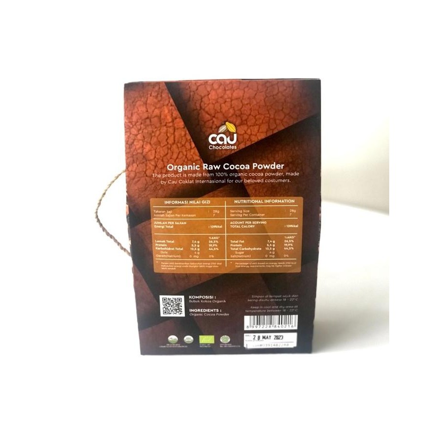 

Murah Cau Chocolate, Organic Premium Raw Cocoa Powder 200Gr / Halal