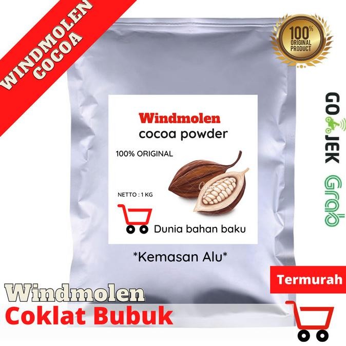 

Grosir Coklat Bubuk Windmolen Cocoa Powder 1Kg Asli 100% | Kemasan Alu