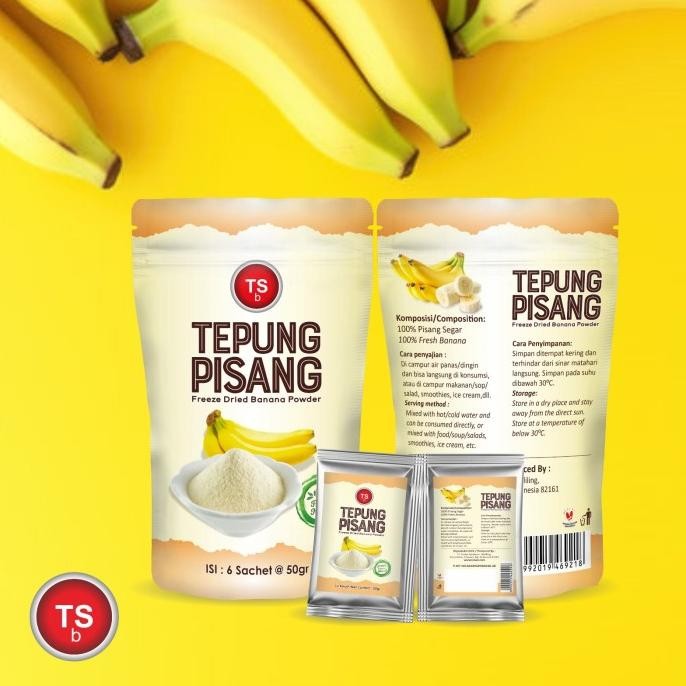 

Promo Tsb Freeze Dried Banana Powder Pure/Bubuk Pisang 100% Asli 6S @50Gr