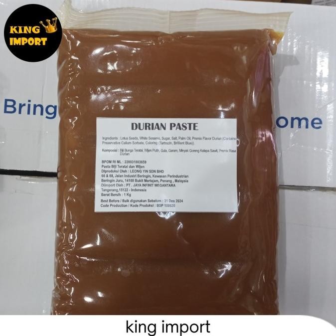 

Grosir Isian Moon Cake Kue Bulan Filling Paste Durian Lotus Leong Yin 1 Kg