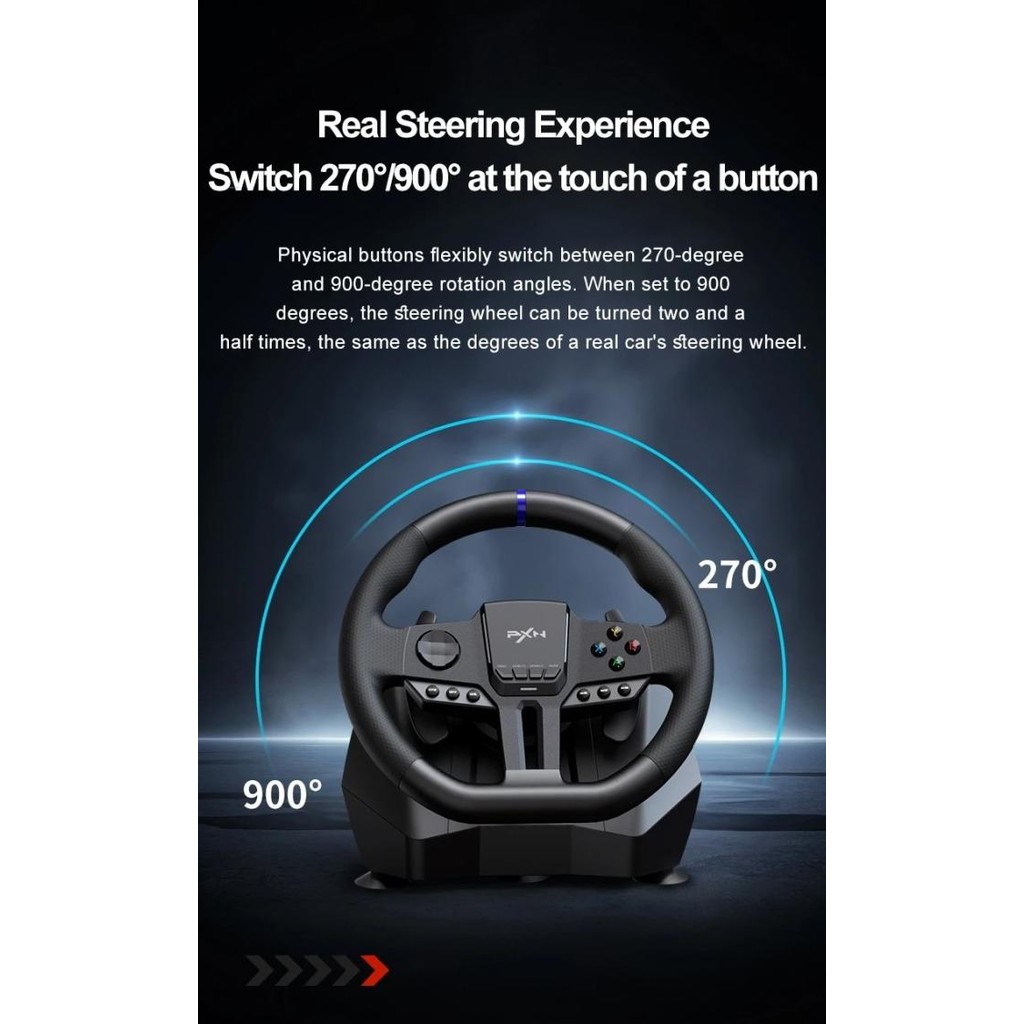 Pxn V900 Pc Racing Wheel Race Steering Wheel With Pedals