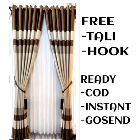 Unik Gorden Jendela Pintu Blackout Motif Minimalis Premium