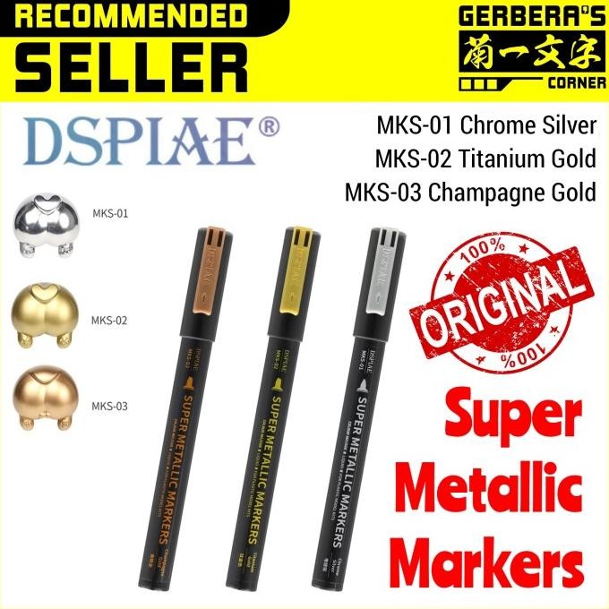 

DSPIAE MKS Super Metallic Marker Chrome Silver Titanium Gold Champagne