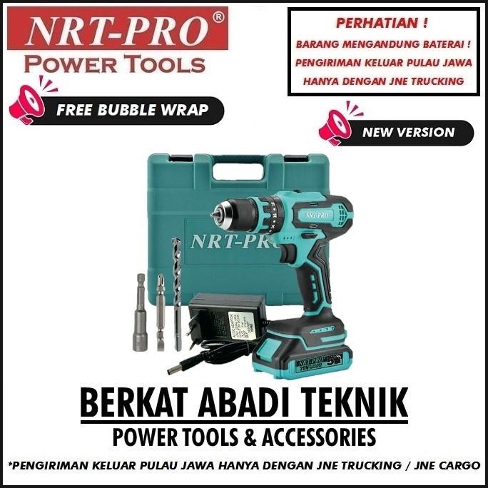 Murah Nrt-Pro Dc 340 Hd Mesin Bor Cordless Drill 1 Baterai Batre Tangan Beton Impact Tembok Charger 