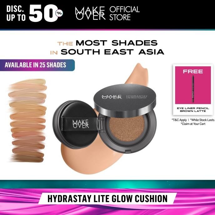 Jual Murah Make Over Hydrastay Lite Glow Cushion 15 G - Cushion Atau Foundation Compact Untuk Dry Sk