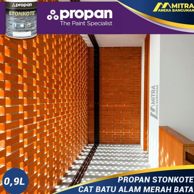 NEW PROPAN STONKOTE CAT BATA MERAH / COATING BATA MERAH PELAPIS BATU ALAM