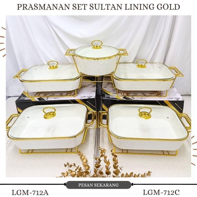 PRASMANAN SET KERAMIK LIS EMAS FIORENZA