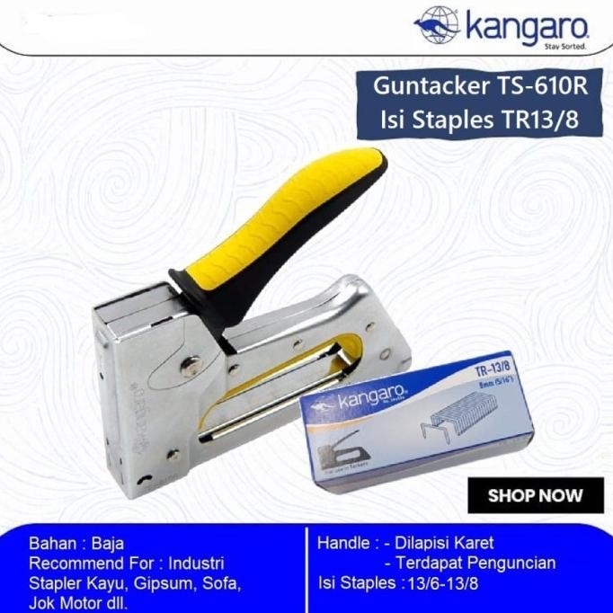 

STAPLER TEMBAK JOK KULIT MOTOR / GUNTACKER TS 610 R ORIGINAL DAN TERPERCAYA