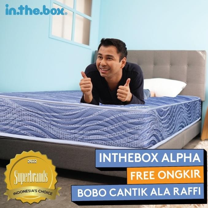 Kasur Spring Bed IN THE BOX Alpha - FREE Bantal