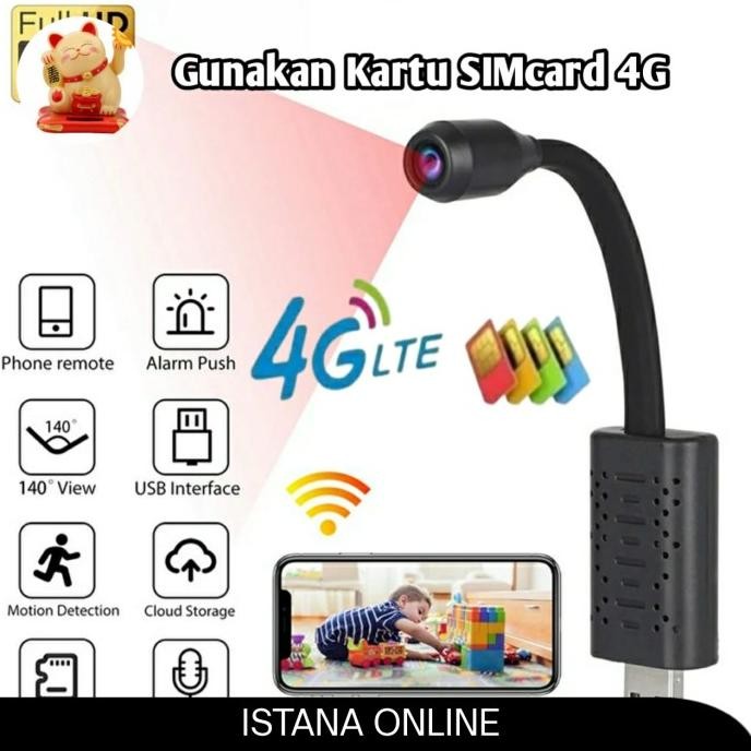 PROMO Camera mini Spy Cam Pengintai Gunakan Kartu SIMcard 4G