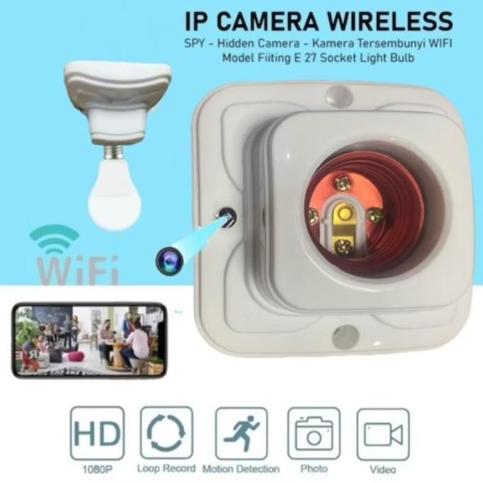 CCTV FITTING MINI KAMERA SPYCAM TANPA KABEL(BATTERY)