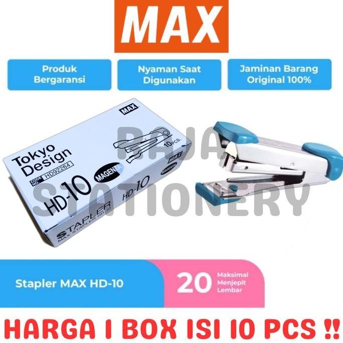 

MAX STAPLER HD10 TOKYO DESIGN STEPLER MAX HD-10 JEPRETAN BOX [10PCS] ORIGINAL DAN TERPERCAYA