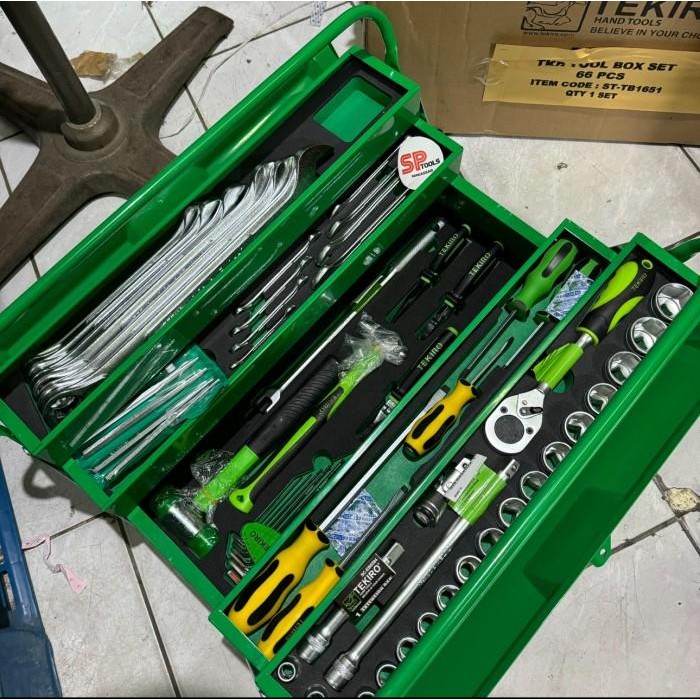 Toolbox / Tool Box Kit Set Mechanic Tool Kit Set 66Pcs 66 Pcs Tekiro Original Dan Terpercaya