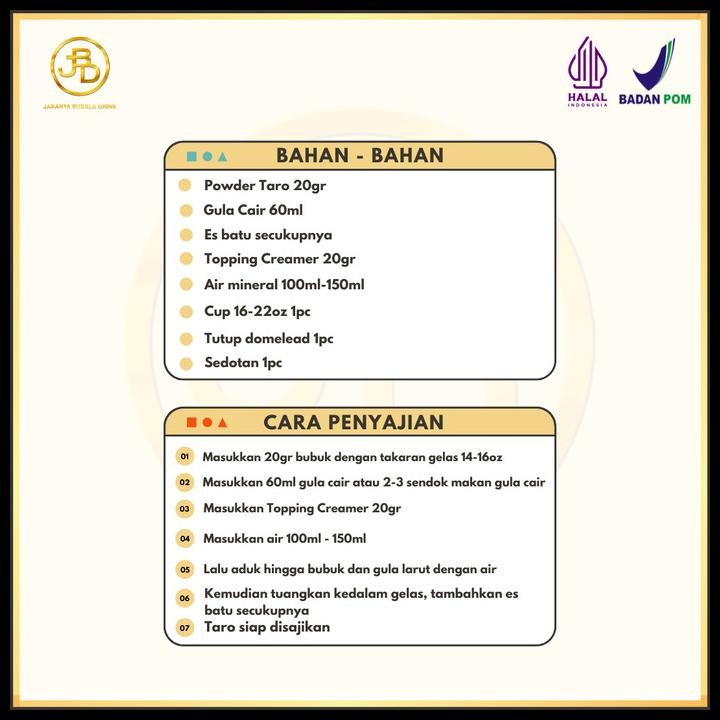 

Bubuk Minuman Premium Taro 1Kg || Jakarta Bubble Drink Original Best Seller