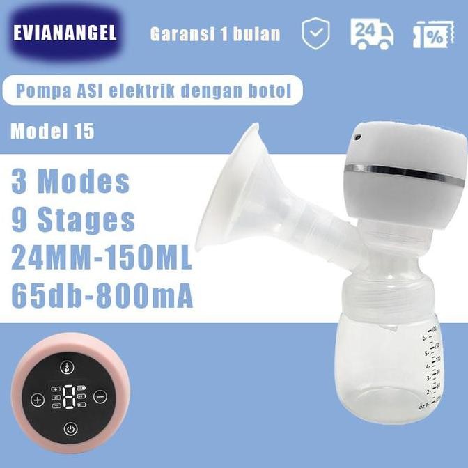 TERBARU - EVIANANGEL EB15 Pompa Payudara Tanpa Kabel Listrik Sepenuhnya Otomatis Pompa Payudara Port