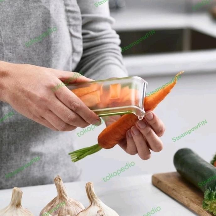 Joseph Joseph Peelstore Waste Collecting Peeler Peel Store Pengupas