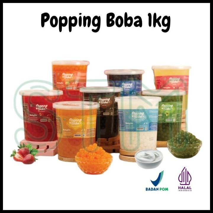 

Popping Bobba 1Kg /Poping Boba 1Kg/Coatingjuice Impor Taiwan Original Best Seller