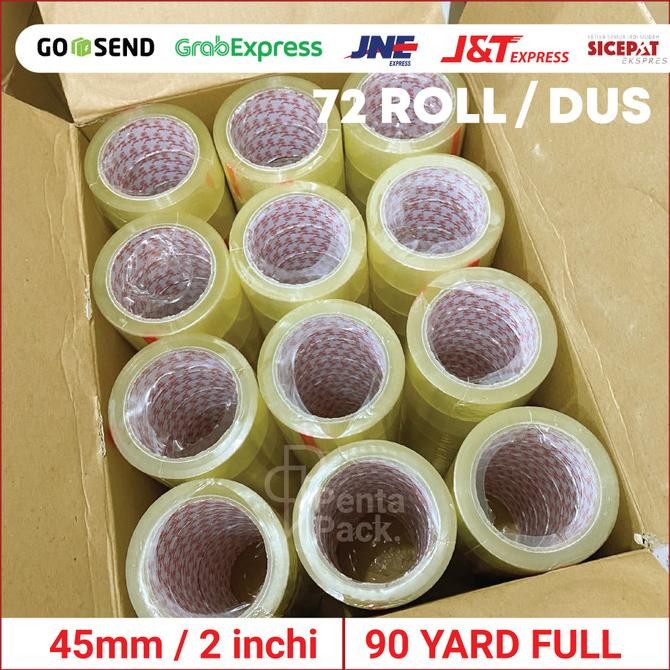 

[1 DUS] Lakban Selotip Isolasi - BENING (45 mm/2 inchi X 90 yard) murah