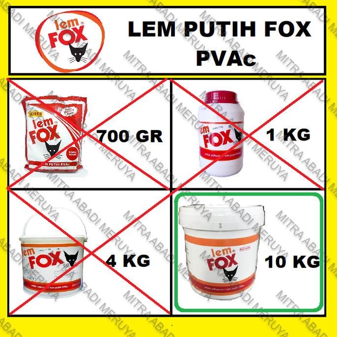 

Lem Putih Lem Kayu Lem PVAc Lem FOX 10kg murah
