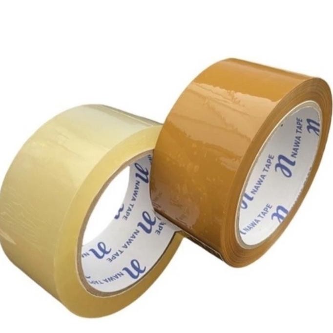 

Gosend / Dus 72 pcs Lakban Bening / Coklat Nawa Tape 45 mm x 90 yard murah