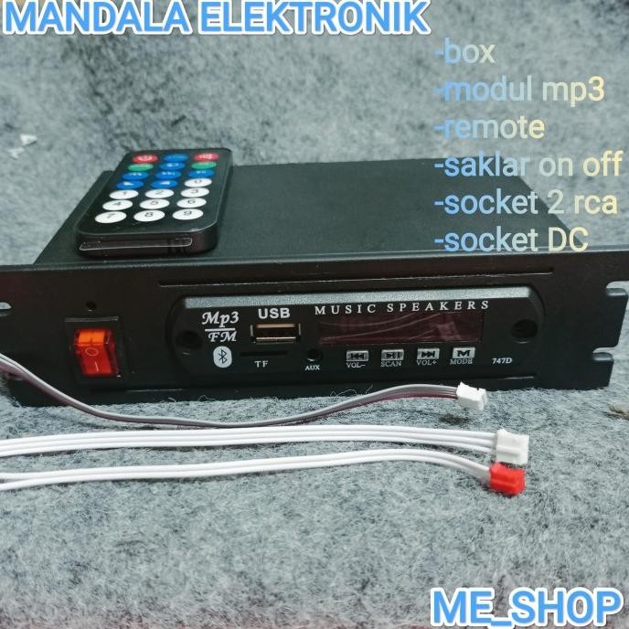 BOX MODUL MP3 PLAYER BLUETOOTH HITAM PLASTIK