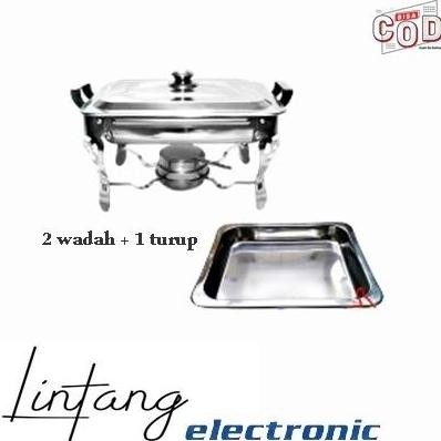TERLARIS terlaris MATSUNICHI Warmer Square PanWarmer Jumbo Pan Stove Prasmanan Kotak Makanan Buah Wa