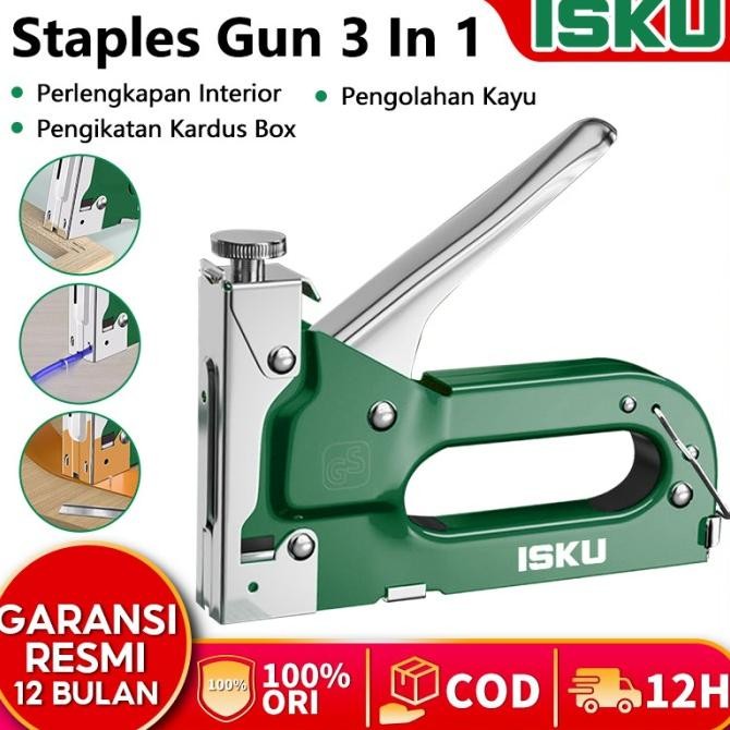

Isku Staple Gun/Staples Tembak 3 in 1 Bisa 3 Jenis Staples Gun Tacker HIGH QUALITY