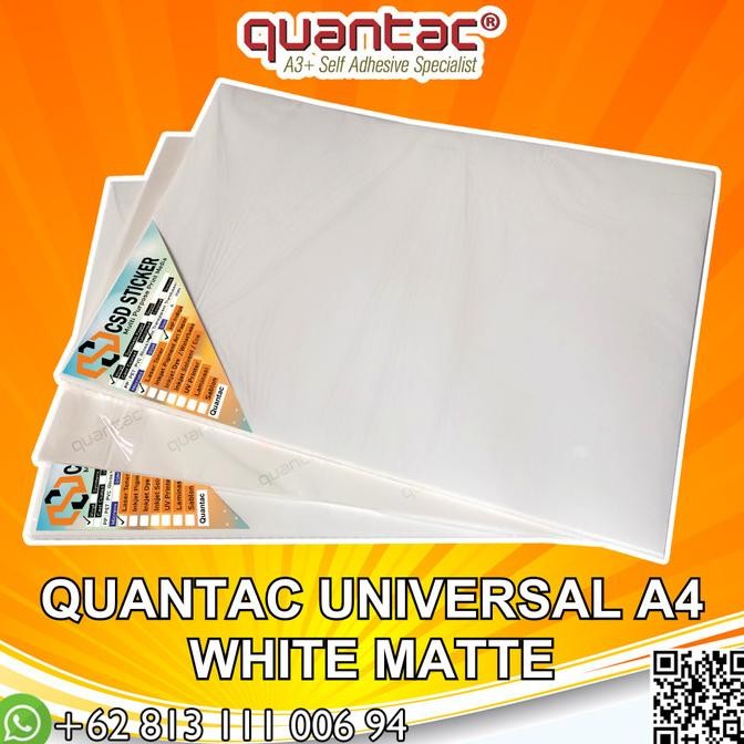 

QUANTAC UNIVERSAL Sticker Vinyl A4 Stiker Digital Print Laser REPACK20 murah