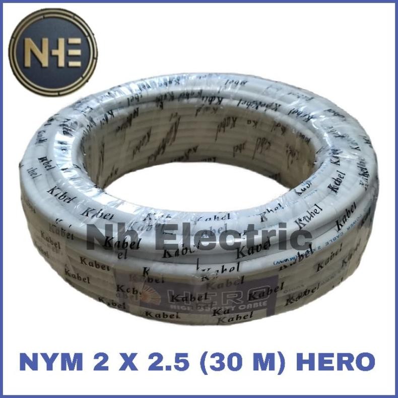 Kabel Listrik Nym 2x2,5mm 30M Hero - Kabel Kawat 2x2.5mm 30 Meter Hero