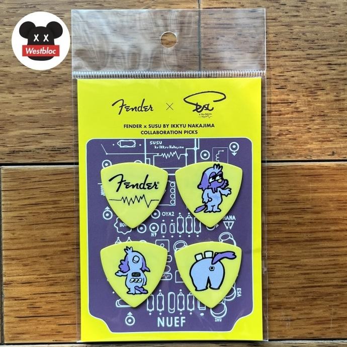 Fender X Susu By Ikkyu Nakajima Guitar Pick (4-Pack) Pick - Not Fender Stratocaster Gibson Les Paul 