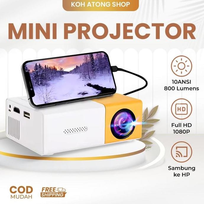 Mini Proyektor Led  1080P Yg300 | Bioskop Mini Dirumah Co