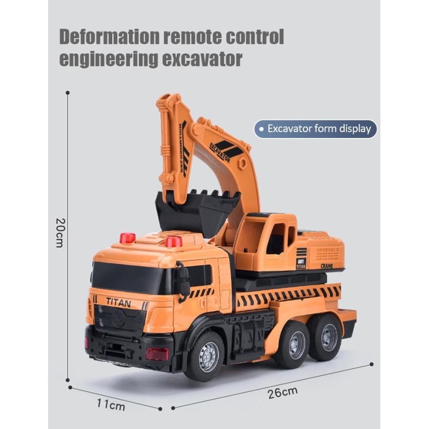 Grosir Mainan Remote Control Mobil Pemadam Kebakaran Dan Truk Pengeruk Tanah Yang Bisa Berubah Menja