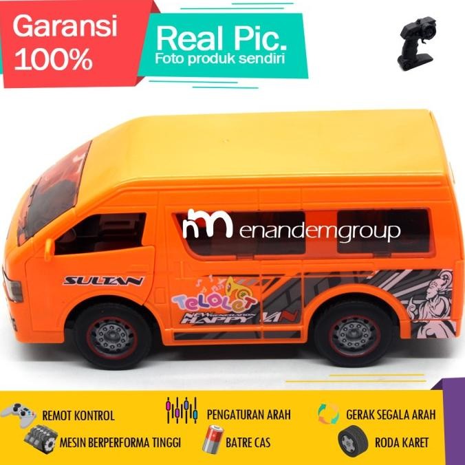 Murah Mainan Mobil Remot Kontrol Rc Van Travel Telolet Toyota Hiace Buka Pintu Asep