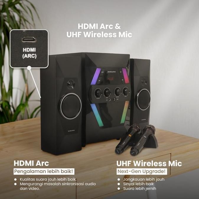 Grosir Speaker Bluetooth Simbadda Cst 9000N+ Rgb Subwoofer Mega Bass Karaoke