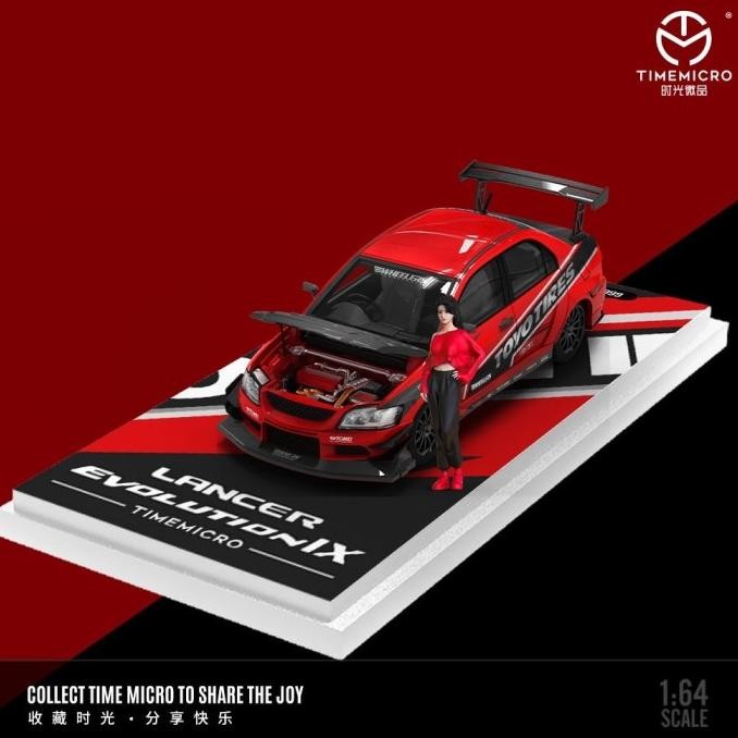 Sale Diecast Time Micro 1:64 Mitsubishi Evolution Ix Evo X Fast Furious Brian Paul Walker Tokyo Drif
